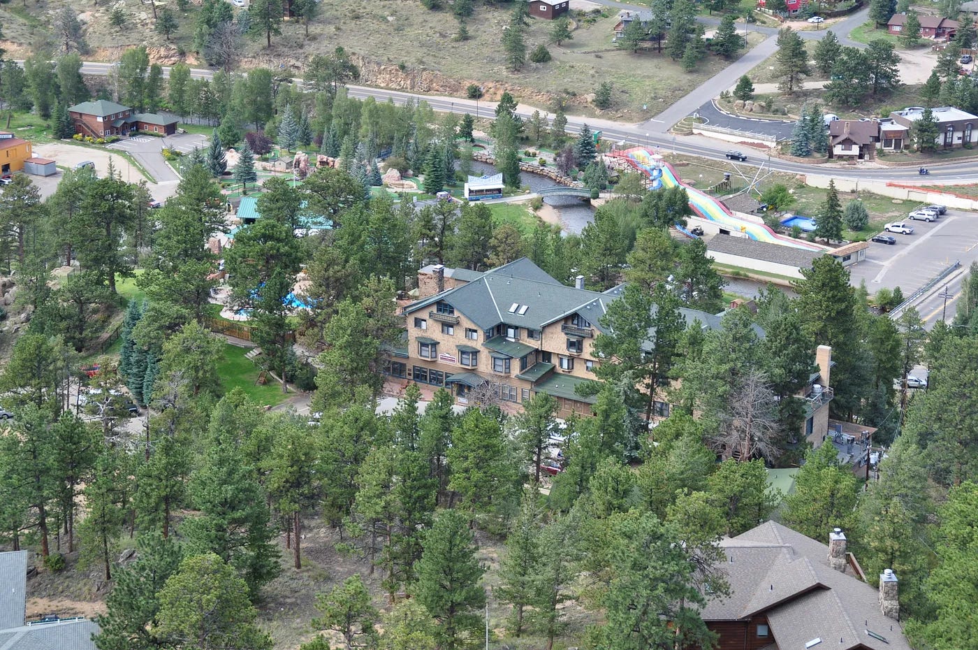 View of Historic Crags from our trip on the Aerial Tramway ©Donetta Dalman