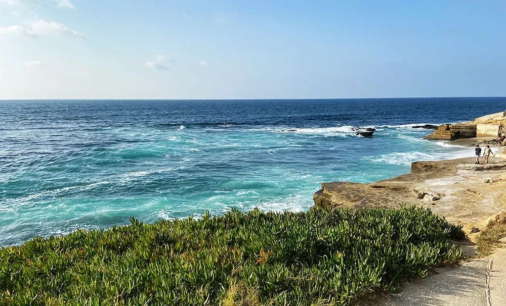 A beautiful beach with blue water in San Diego